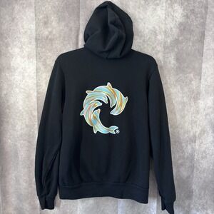 WRV Wave Riding Vehicles Unisex Size Medium Black Hoodie Pink Blue Full Zip